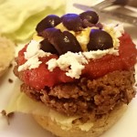 Hamburgare med toppig