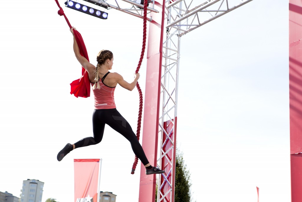 Ninja Warrior Kanal 5, På bilden: Karin Karlsson. Fotograf: Johan Halsius/Kanal 5. Prod. år: 2015